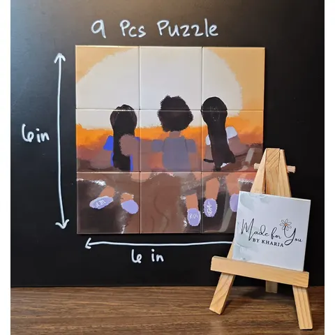 9 Piece Puzzle Magnet (50mm)