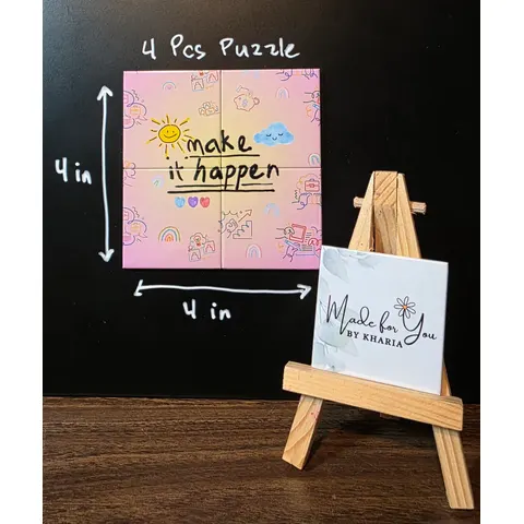 4 Piece Puzzle Magnet (50mm)